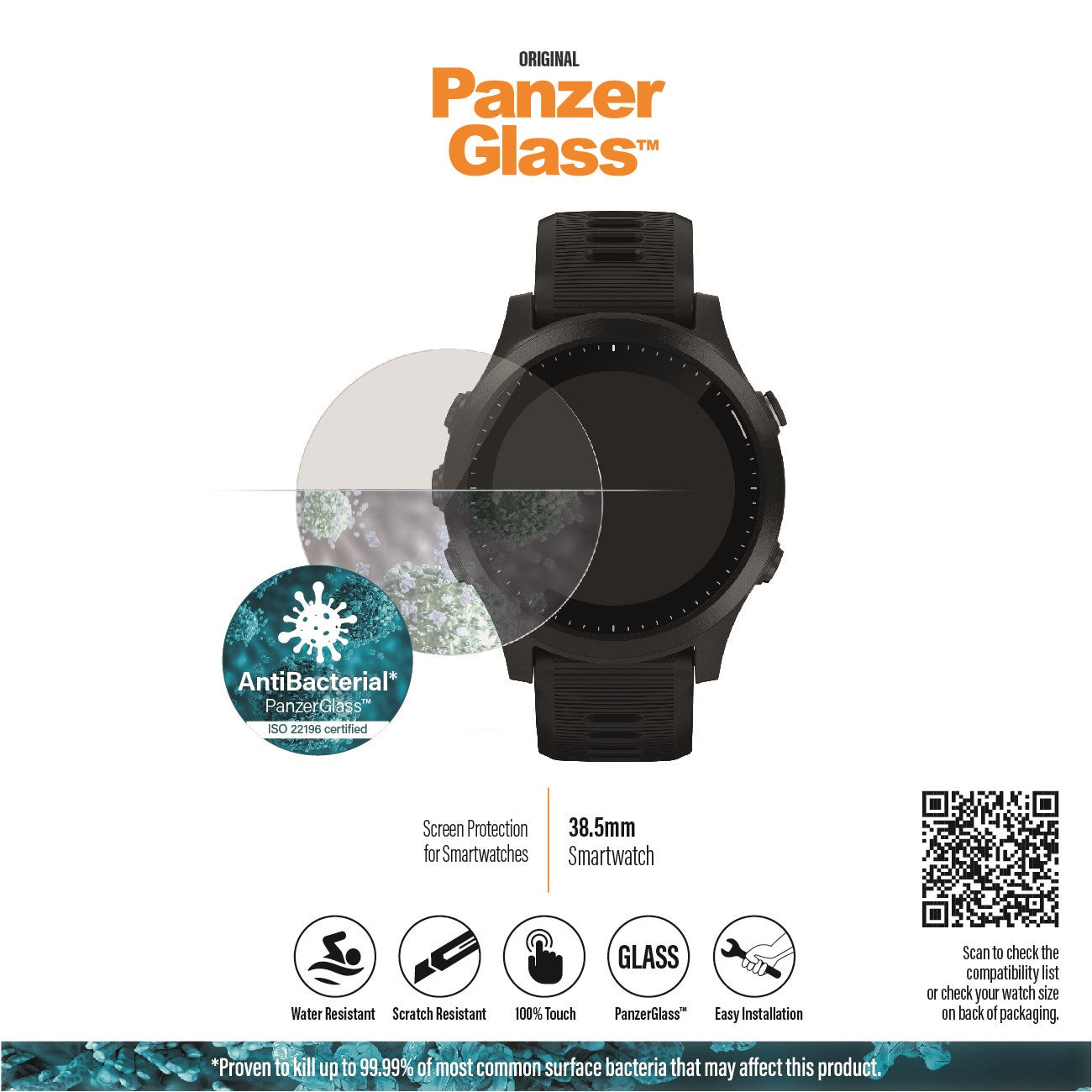 PanzerGlass® SmartWatch 38.5mm | Displayschutz Glass